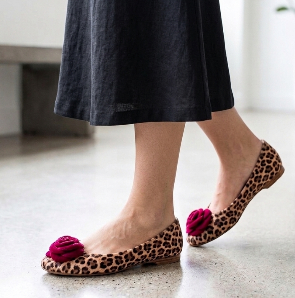 ANTHROPOLOGIE| Staccato Leopard Ballet Flats - Sz 7 - Picture 11 of 11